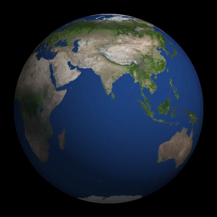 Satellite-style view of Earth